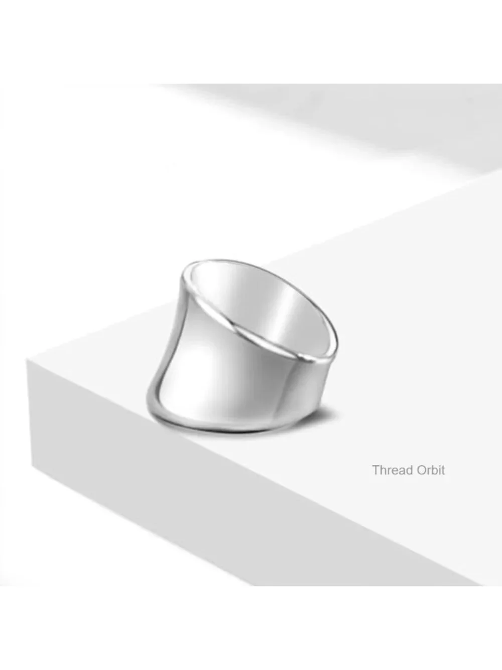 S925 Sterling Silver Chunky Band Ring Unisex Adjustable Thumb Ring